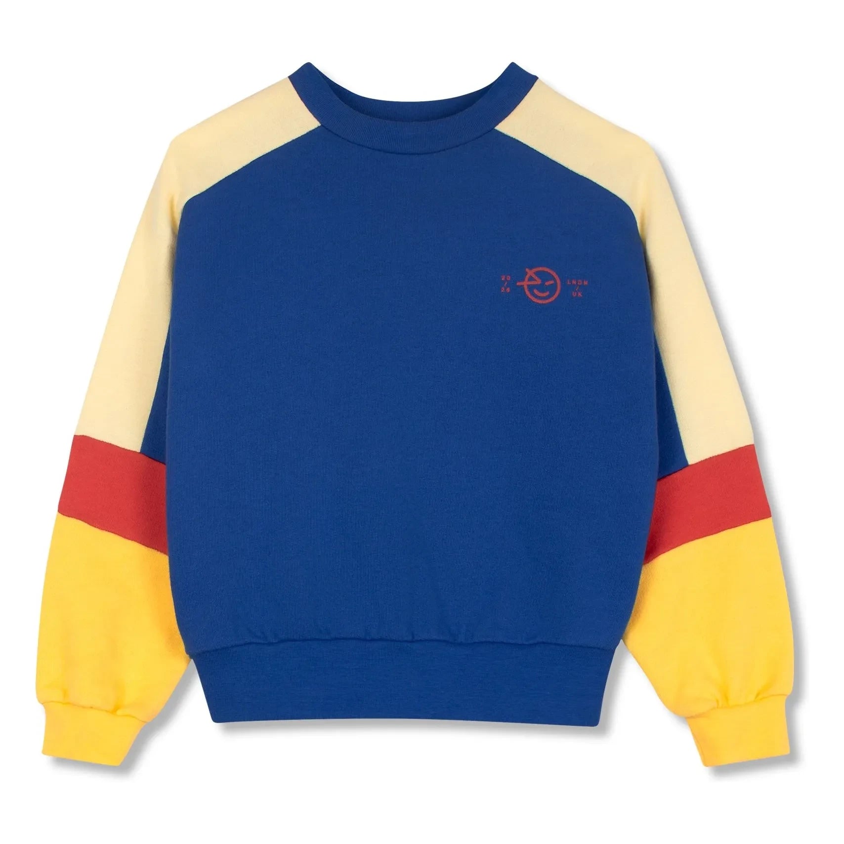 Wynken - Colour-blocked organic cotton sweatshirt | Dark Blue
