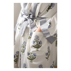 Scarlette Ateliers - Clark Poppy Desenli Kimono | Beyaz