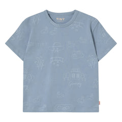 Tinycottons - Tiny Swans Organic Cotton T-shirt | Gray Blue