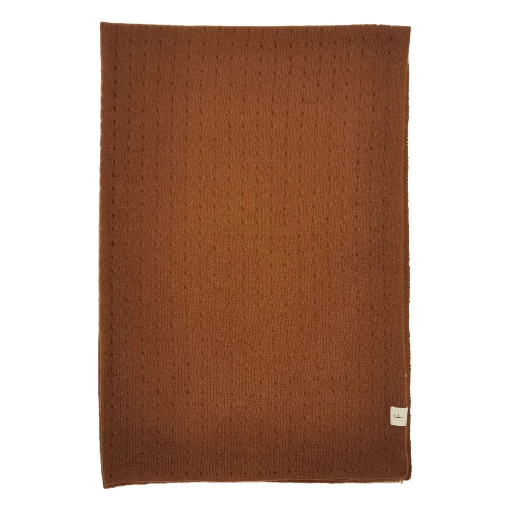 My Little Freckle - Organic Cashmere Pointelle Blanket | Brick Red