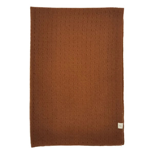 My Little Freckle - Organic Cashmere Pointelle Blanket | Brick Red