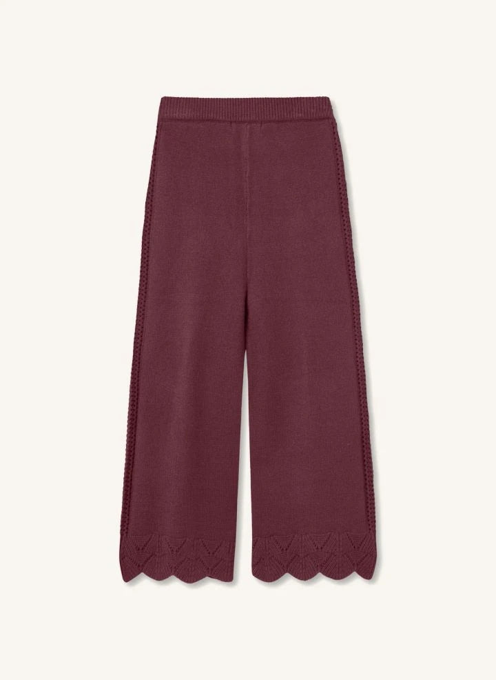 Fliink - Alilly Knitted Trousers | Burgundy