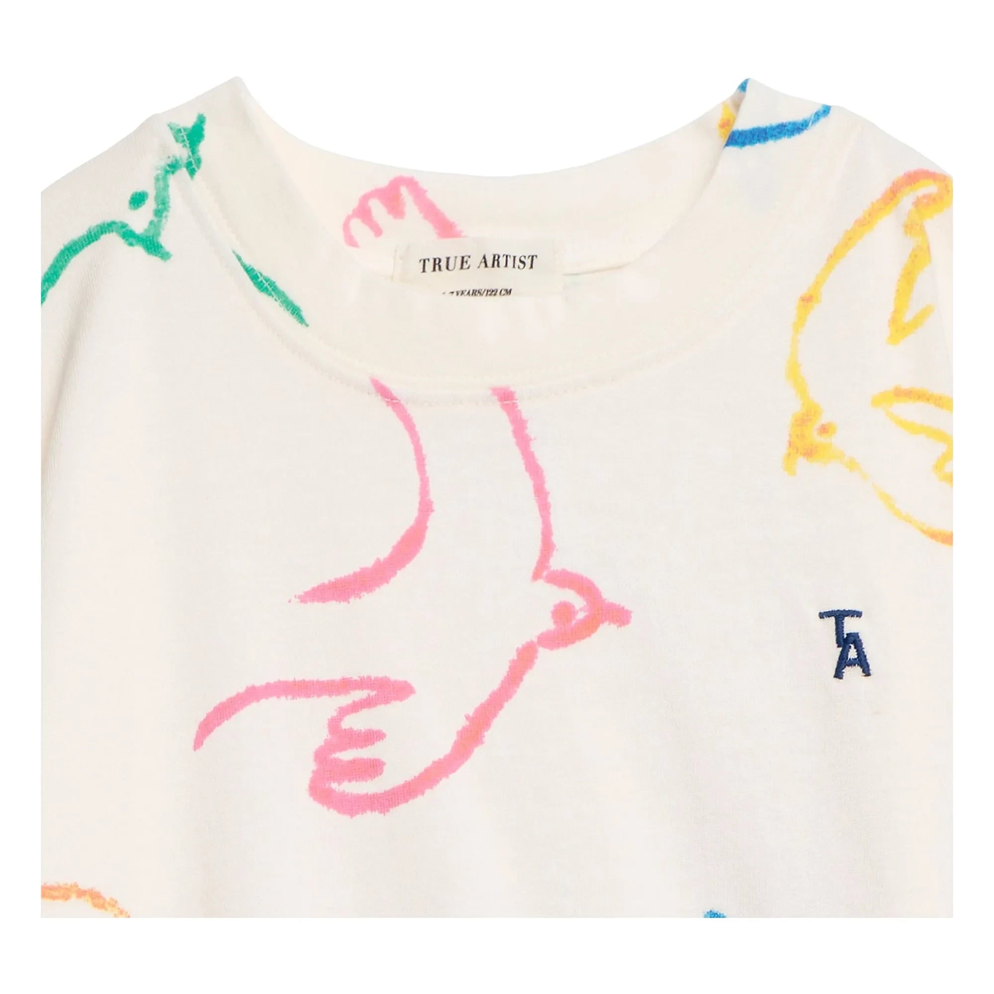True Artist - T-shirt Birds Organic Cotton | Ecru