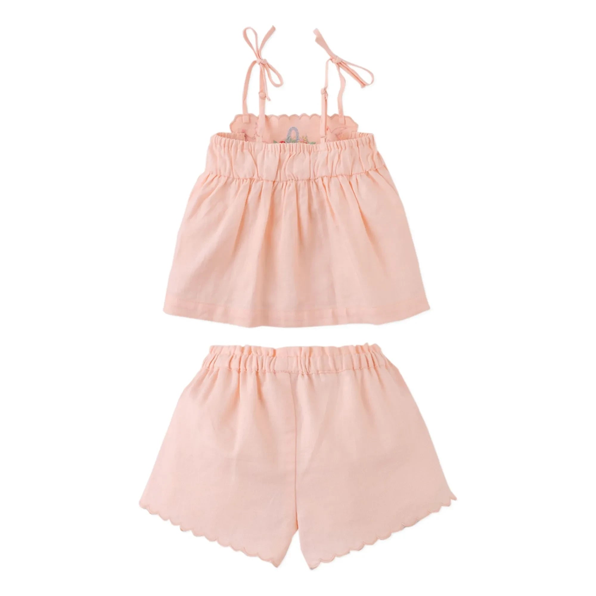 Gingersnaps - Hinata Linen Top and Shorts Set | Peach
