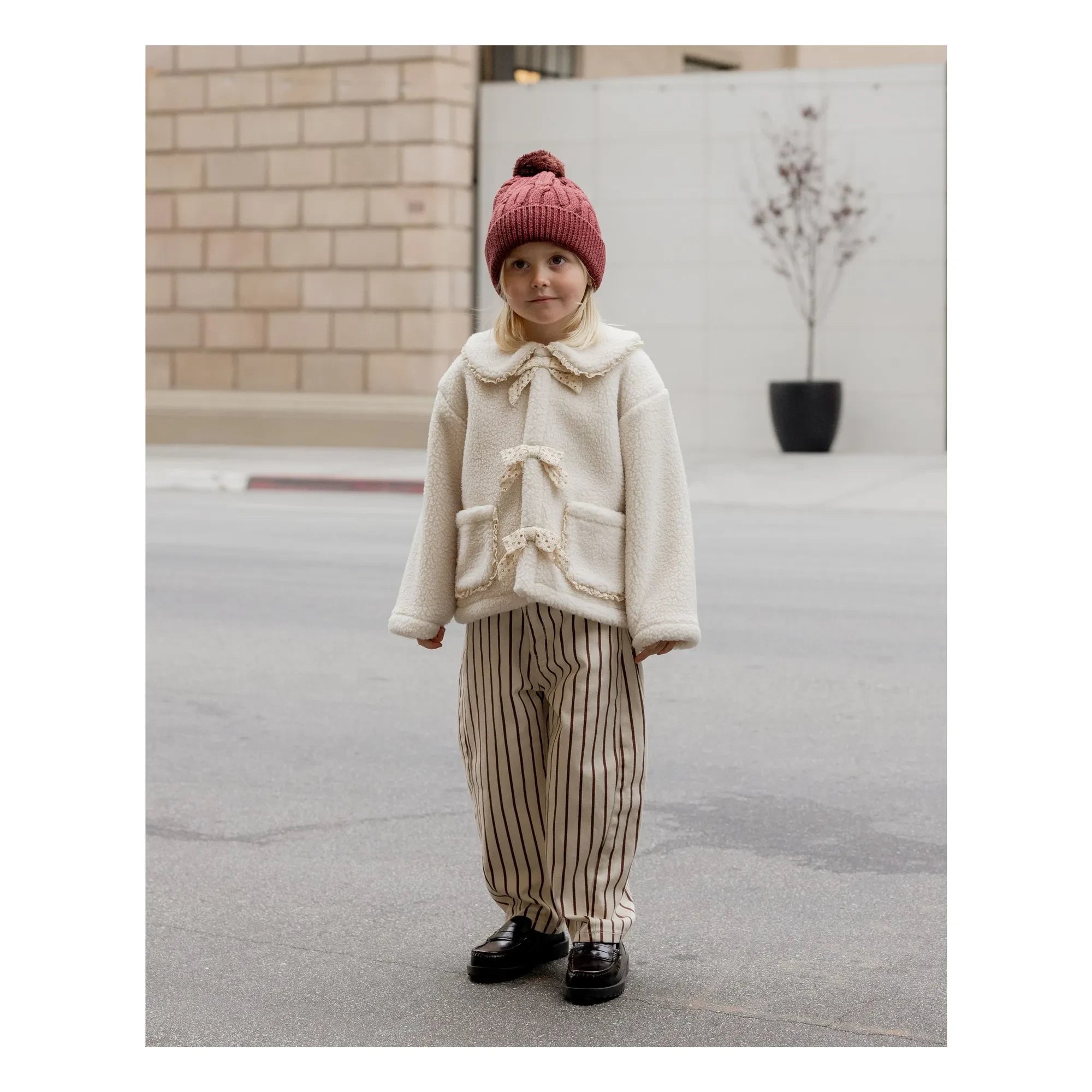 Rylee + Cru - Off-white Sherpa jacket