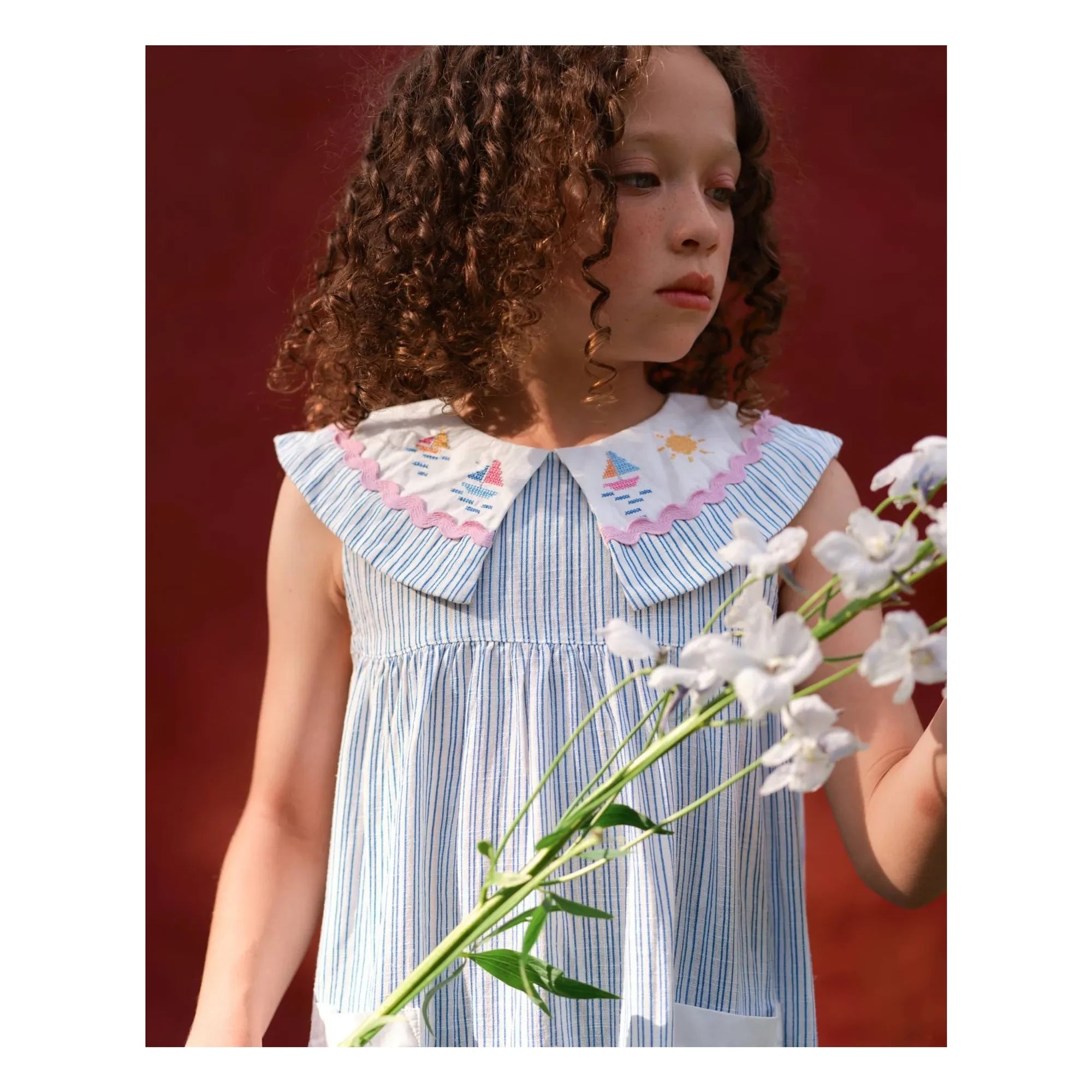 Goldie + Ace - Striped Sailor Dress | Blue