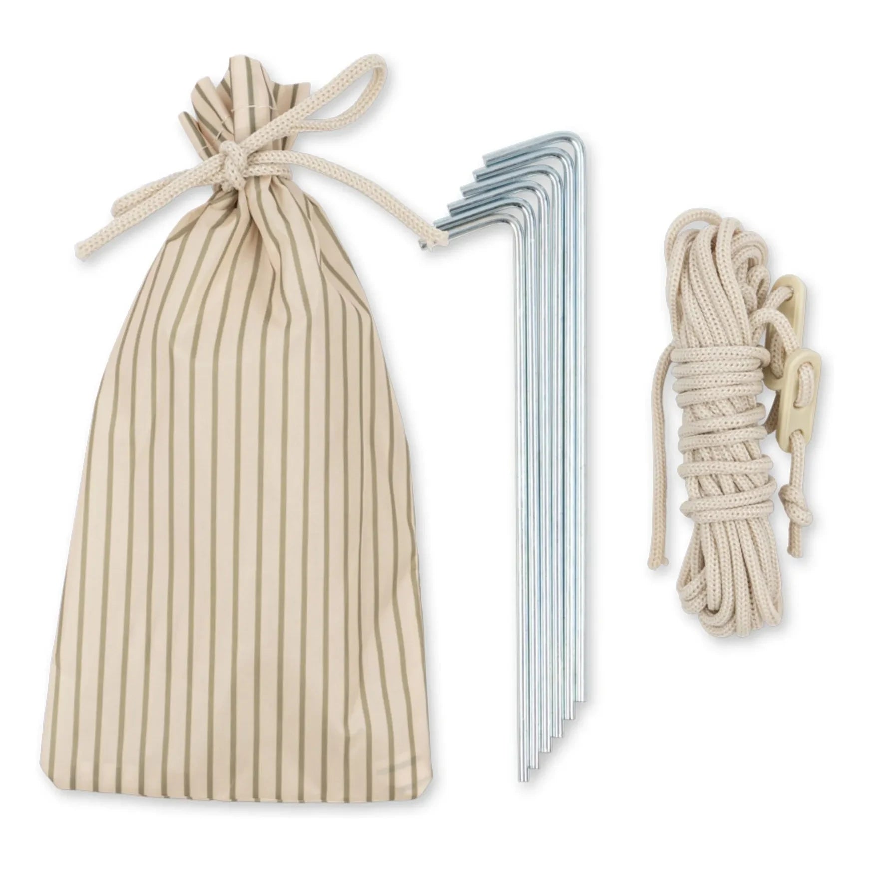 Konges Sløjd - Small Foldable Beach Tent Tea Stripe | Beige