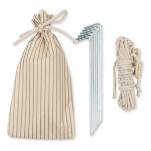 Konges Sløjd - Small Foldable Beach Tent Tea Stripe | Beige