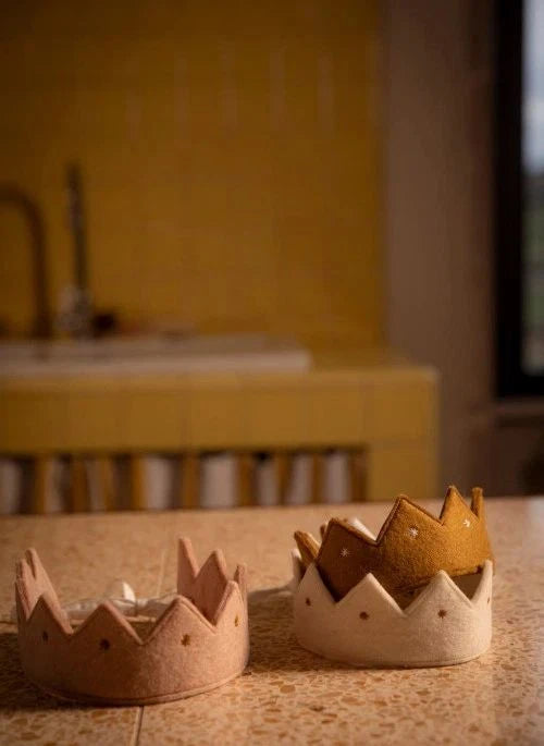 Muskhane - Kumari Felt Crown | Powder Pink