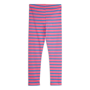 Mini Rodini - Striped Organic Cotton Leggings | Pink