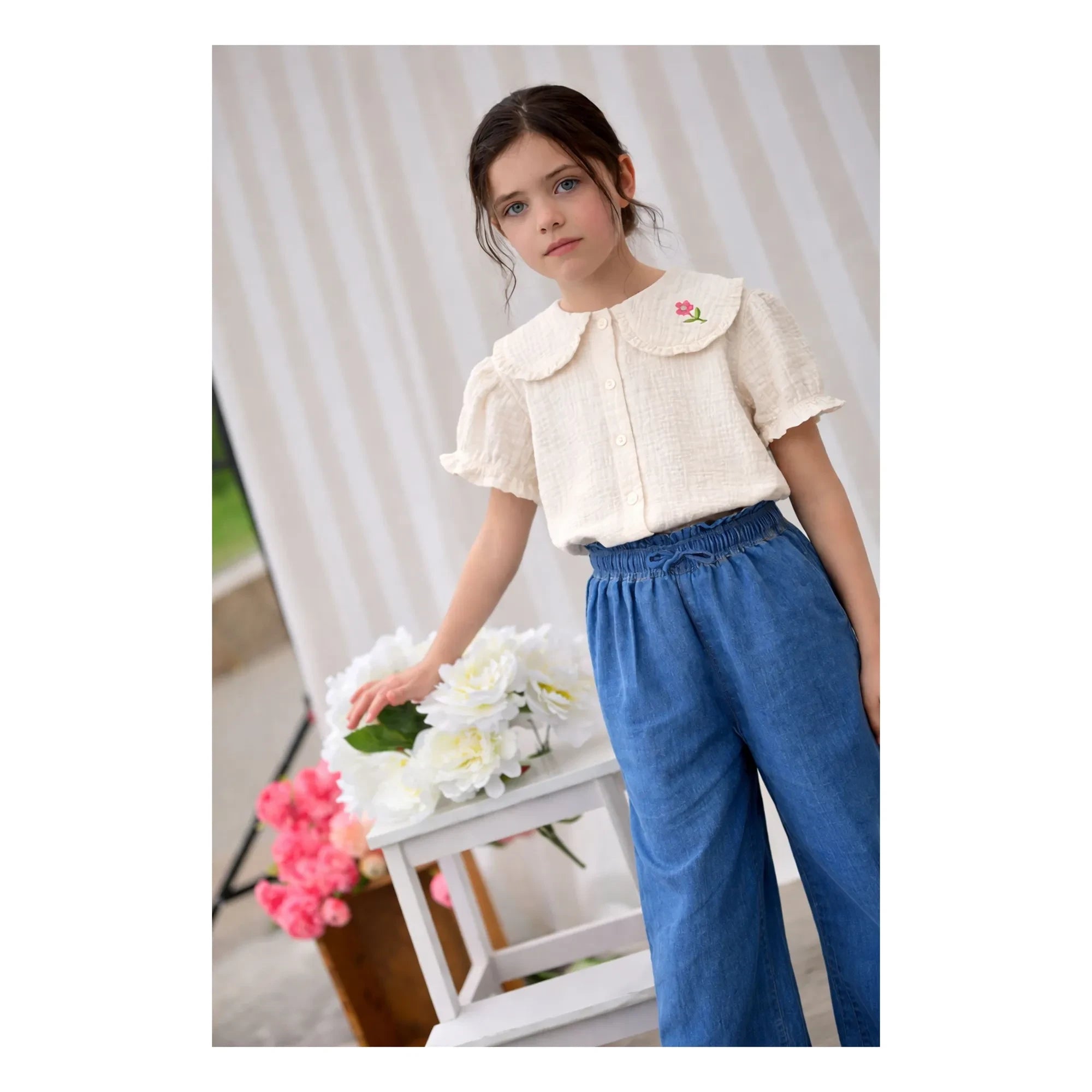 Lililotte - Paloma Blues Organic Cotton Gazlı Beige | Ekru