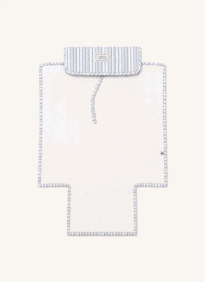 Editions Aimable - Marcel nomad mattress | Azure Striped Poplin