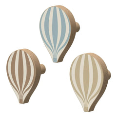 Cam Cam - Hot Air Balloon Jacket Hooks - Set of 3 | Beige