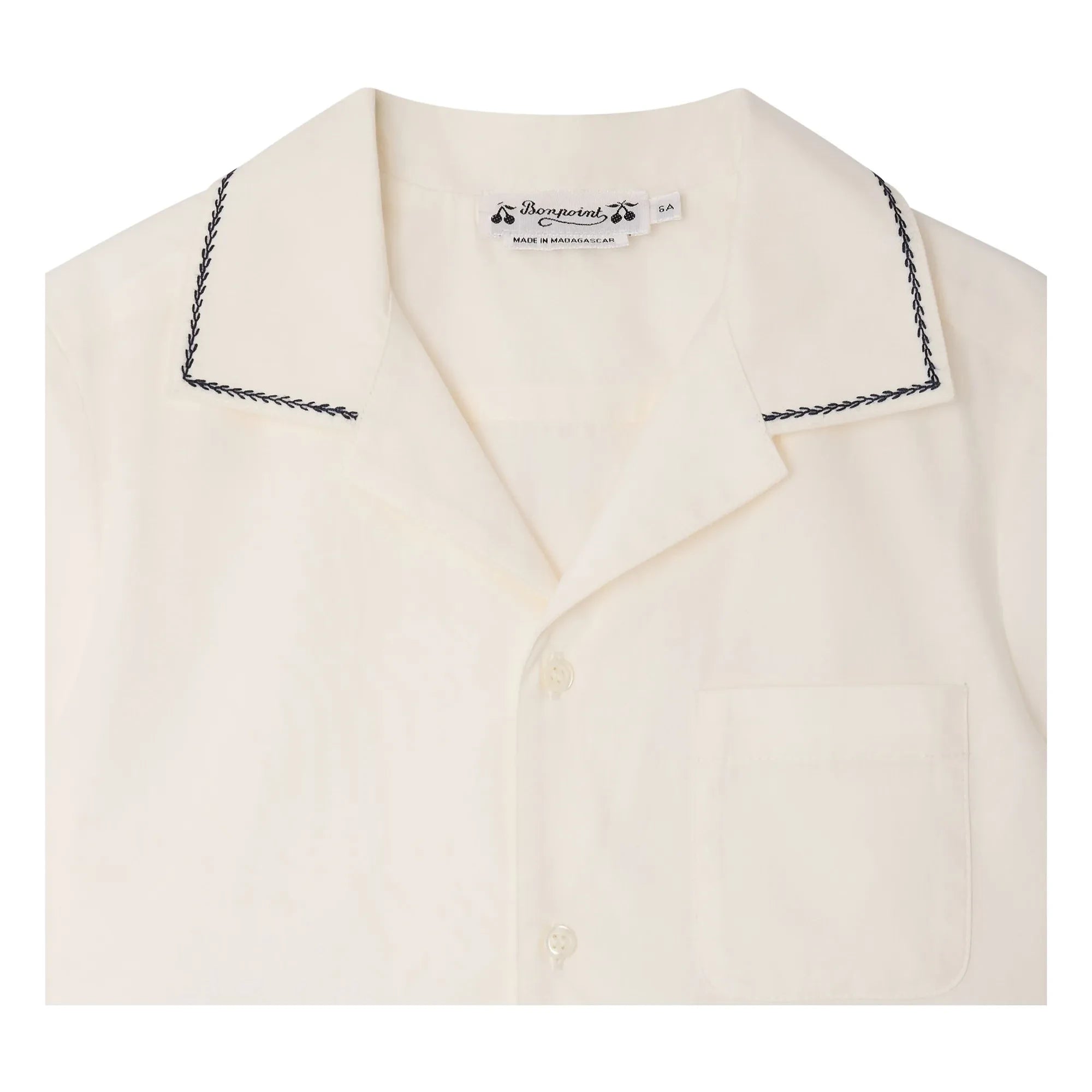 Bonpoint - Steve embroidered shirt Organic cotton | Cream