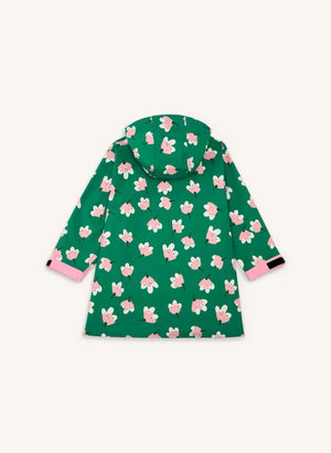 Hello Hossy - Floral Pattern Raincoat Poncho | Green