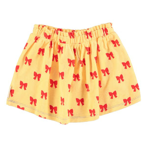 Piupiuchick - Organic Towel Fabric Short Skirt, Tie-up | Yellow