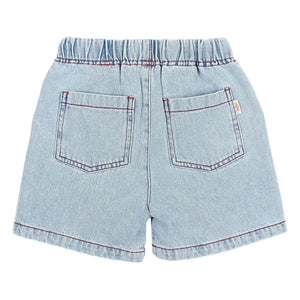 Búho - Washed Denim Bermuda Shorts | Light Blue