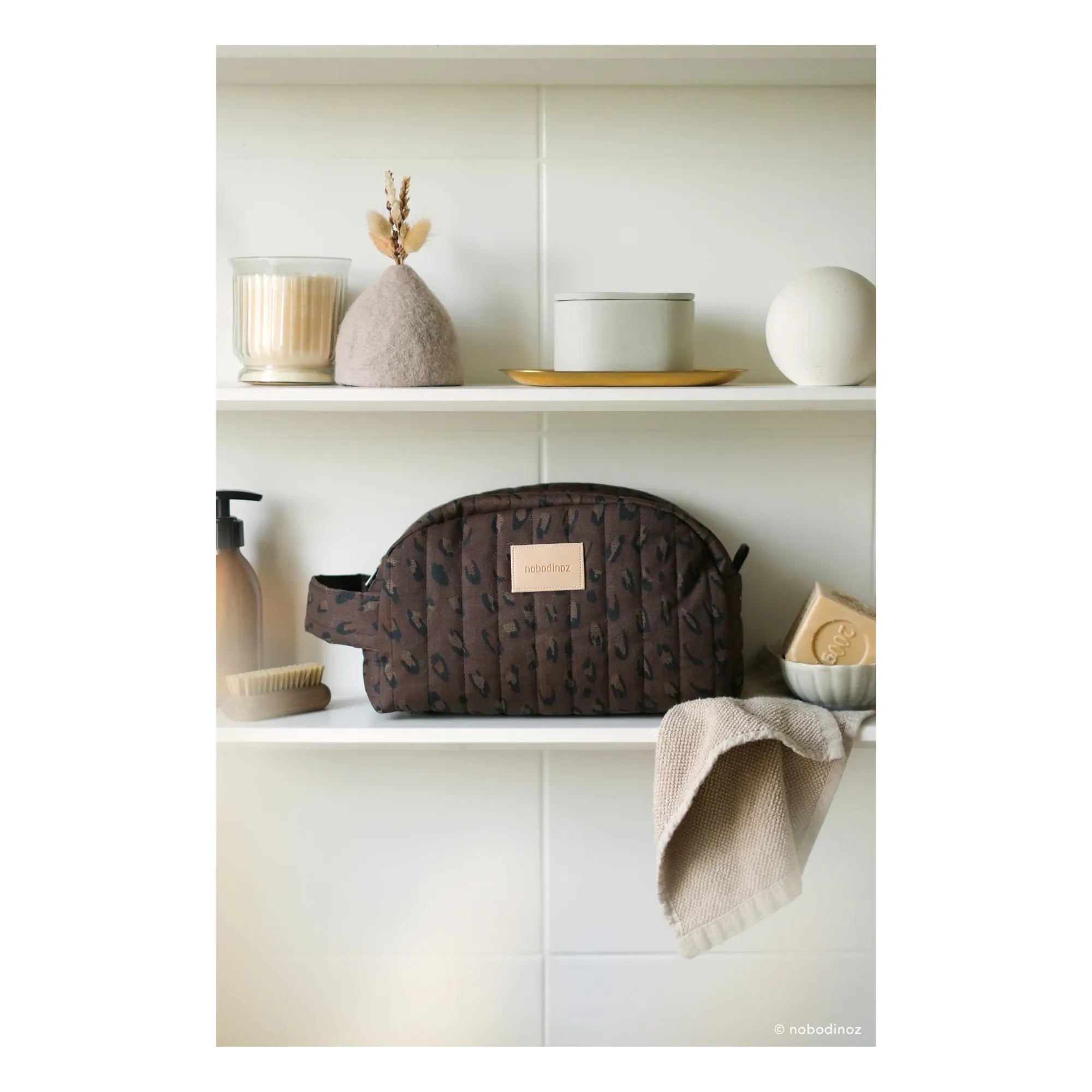 Nobodinoz - Hyde Park Makeup Bag | Leopard