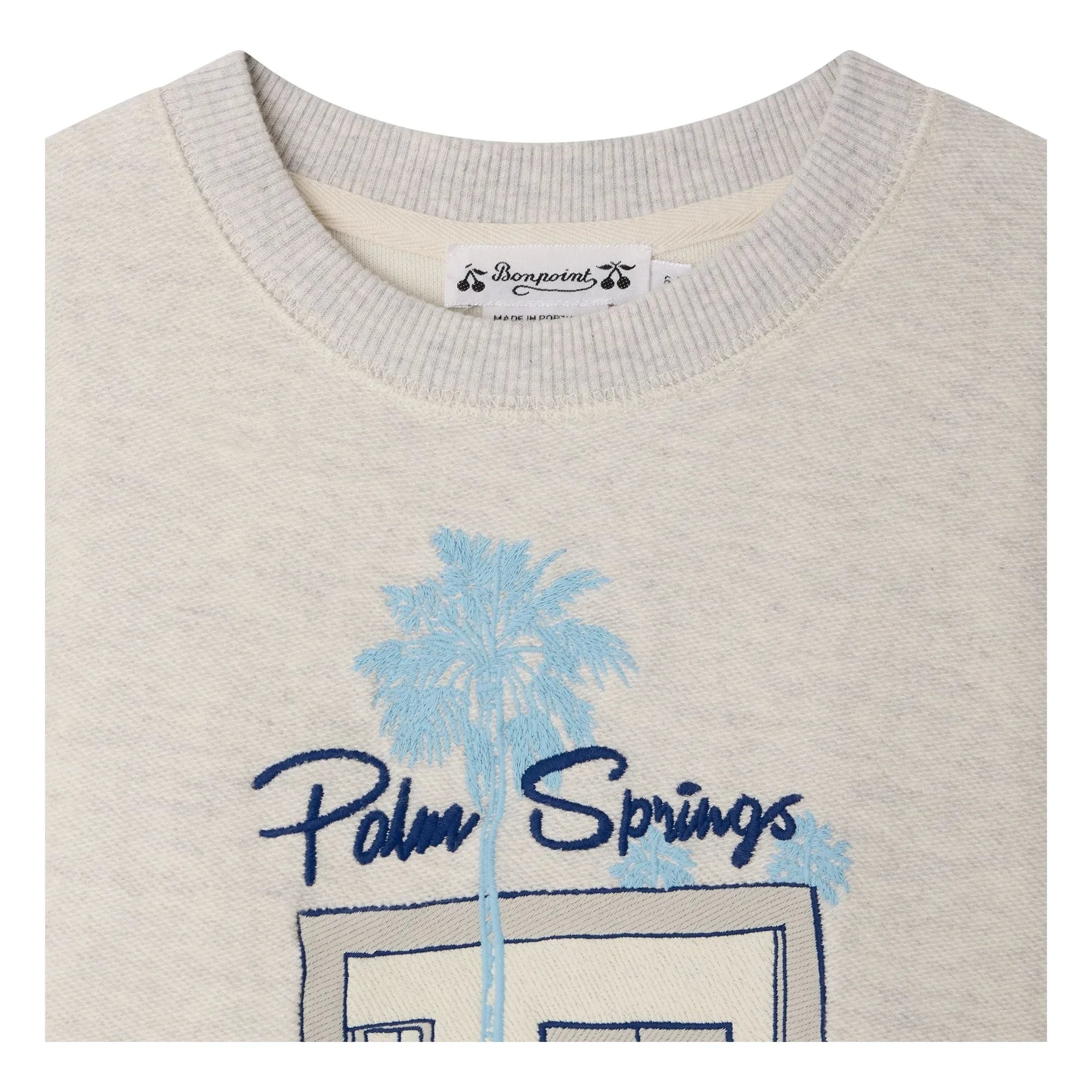 Bonpoint - Tonino organik pamuklu sweatshirt | Gri melanj