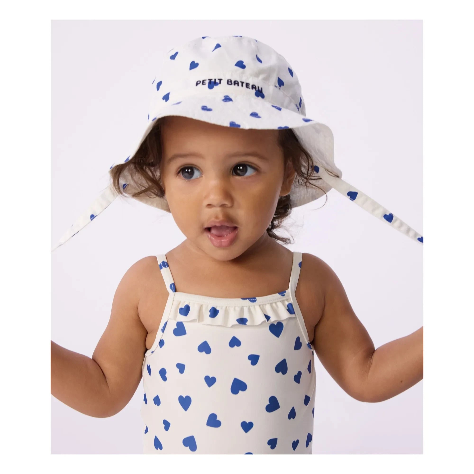 Petit Bateau - Bob Cœurs Twill Baby | White