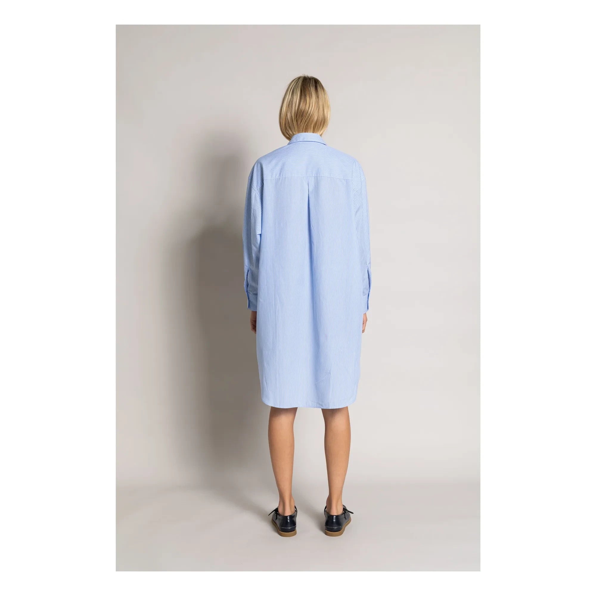 Smallable Woman - Lydie Striped Shirt Dress | Light Blue
