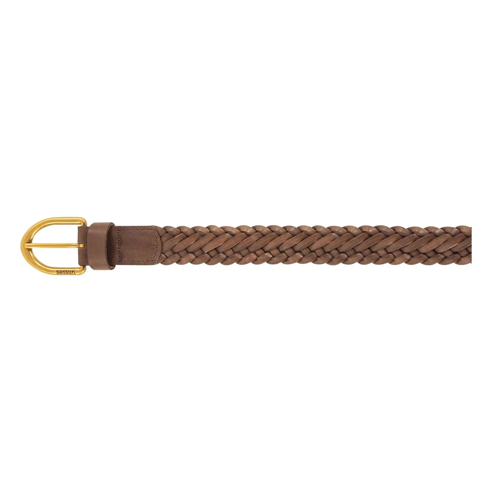 Sessùn - Bonito Knitted Leather Belt | Brown