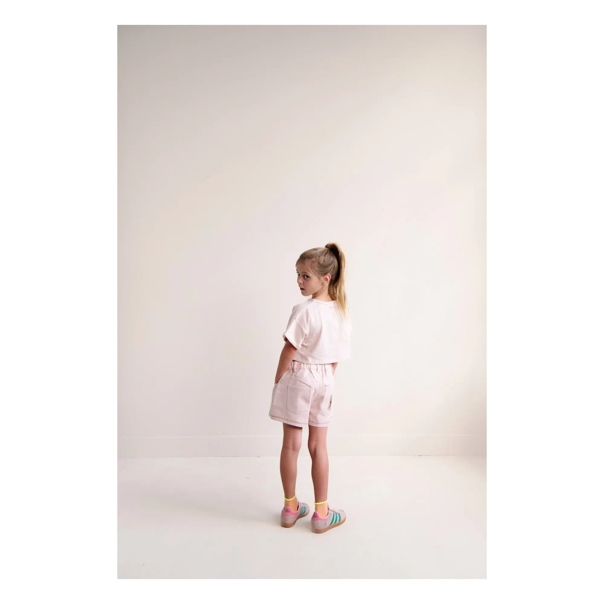 Jenest - Lizzy yes Crop T-shirt Organic cotton | Pale Pink