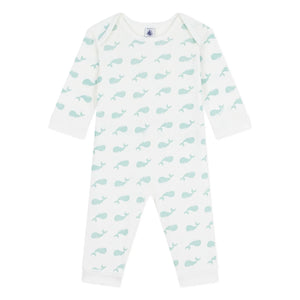 Petit Bateau - Whale Sleep Well Pajamas | Ecru
