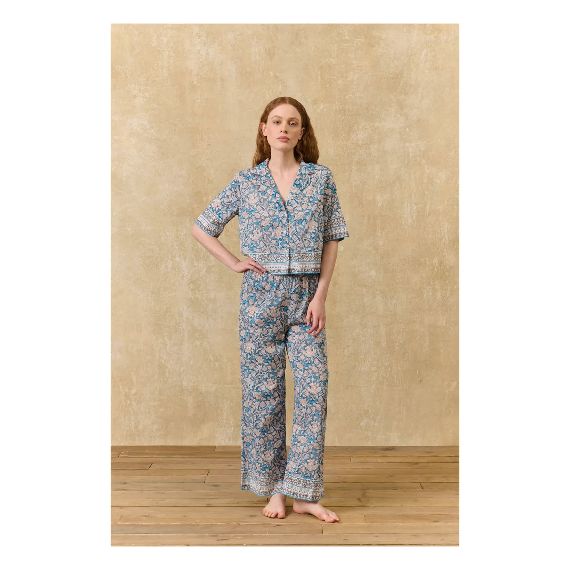 Louise Misha - Louka organic cotton pajamas | Blue