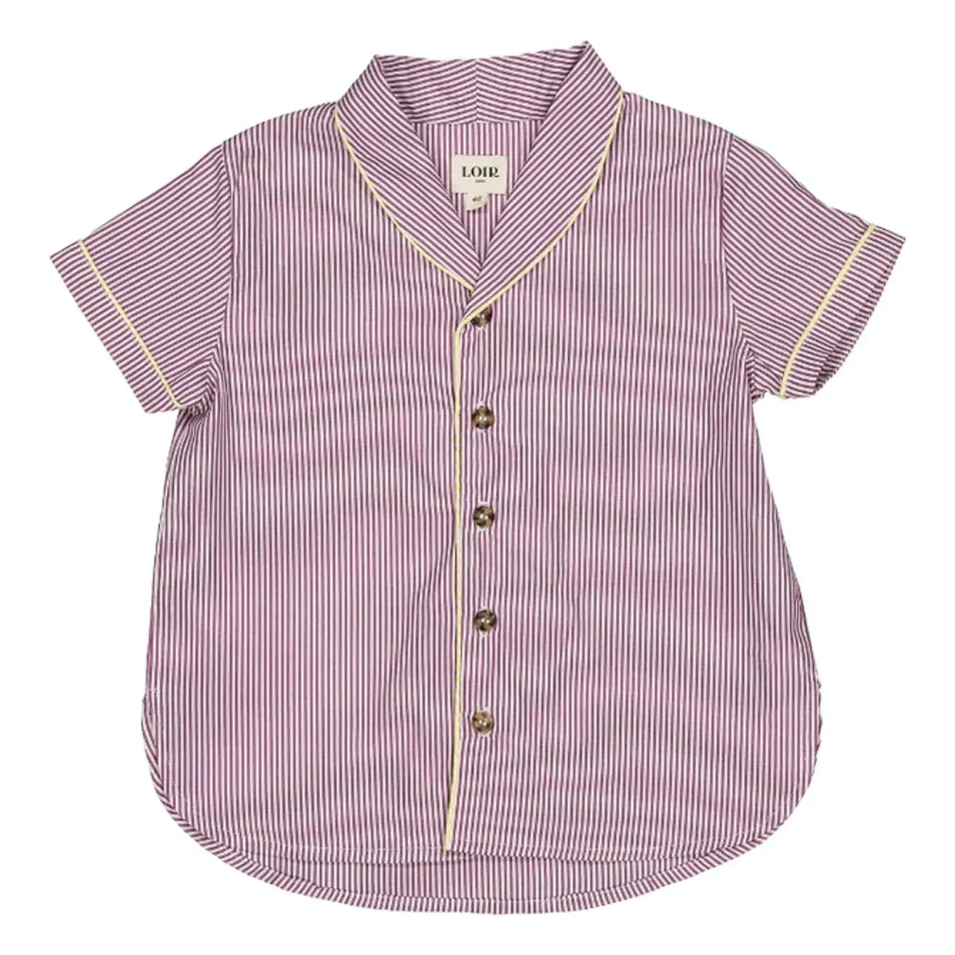 Loir - Striped Paco Shirt | Purple