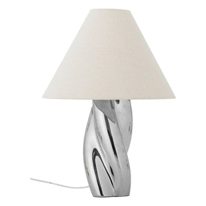 Bloomingville - Silva Stone Ceramic Table Lamp | Silver