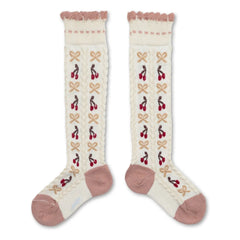 Collégien - Cherry Knot Socks | Off White