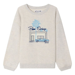 Bonpoint - Tonino organik pamuklu sweatshirt | Gri melanj