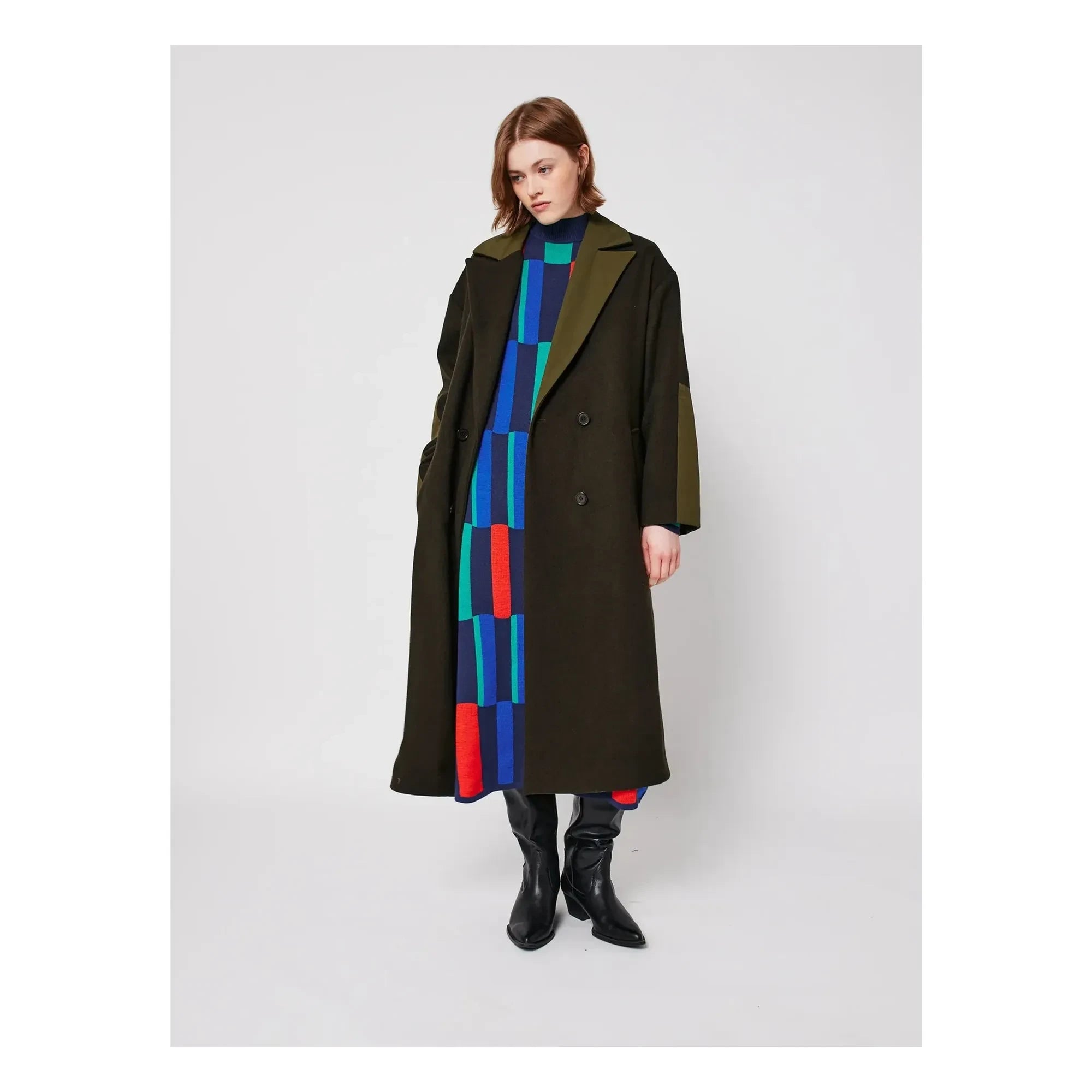 Bobo Choses - Long Wool Coat - Women's Collection | Khaki