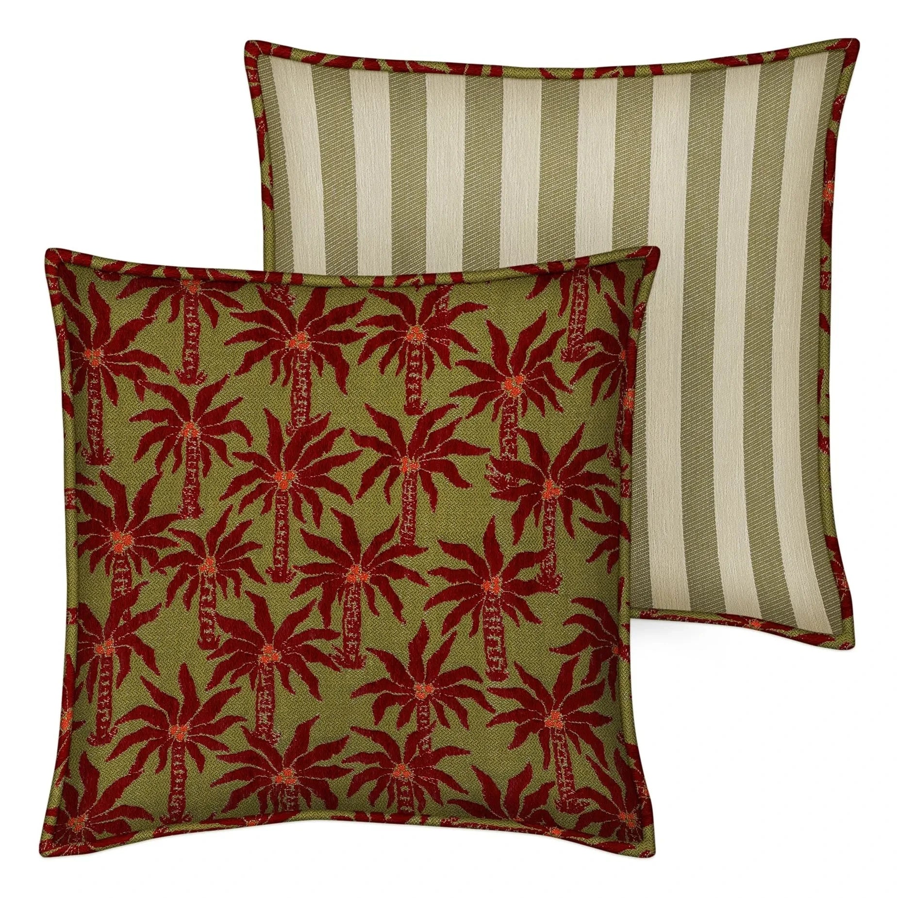 Palais - Laura x Jackie Double-Sided Pillowcase | Olive