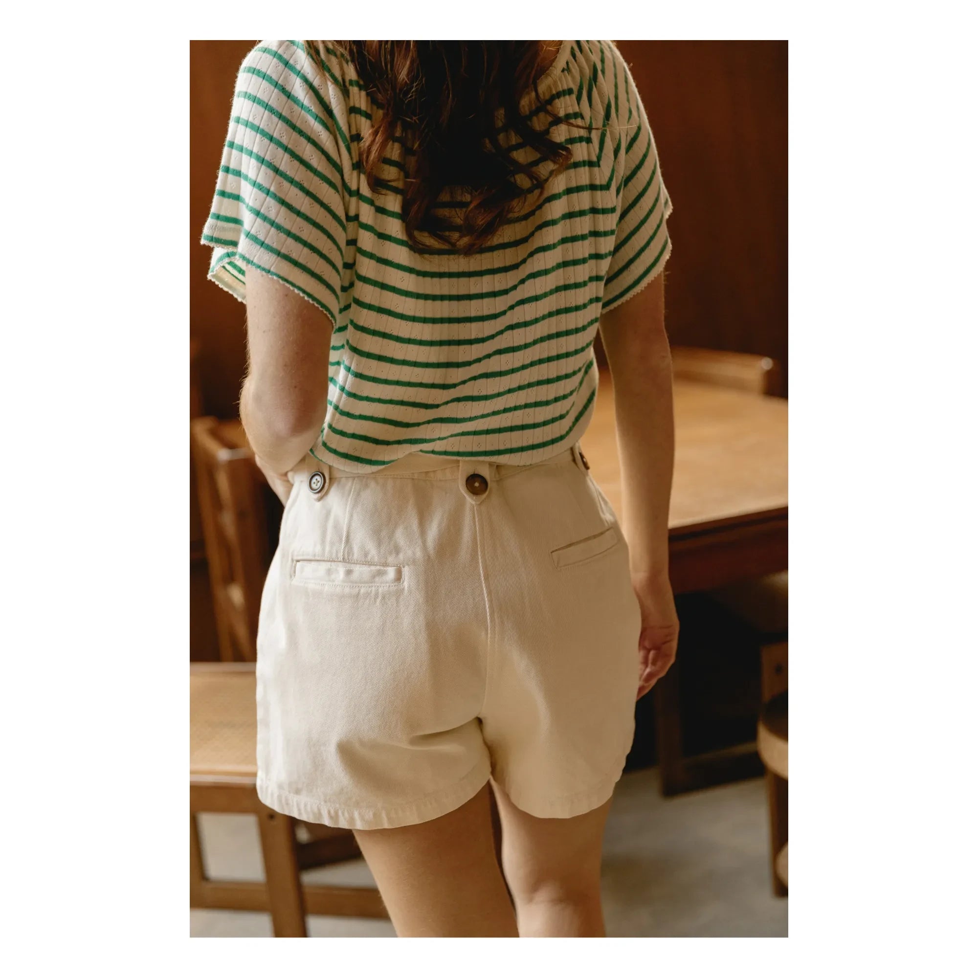 Emile et Ida - Zelina Shorts - Women's Collection | Ecru