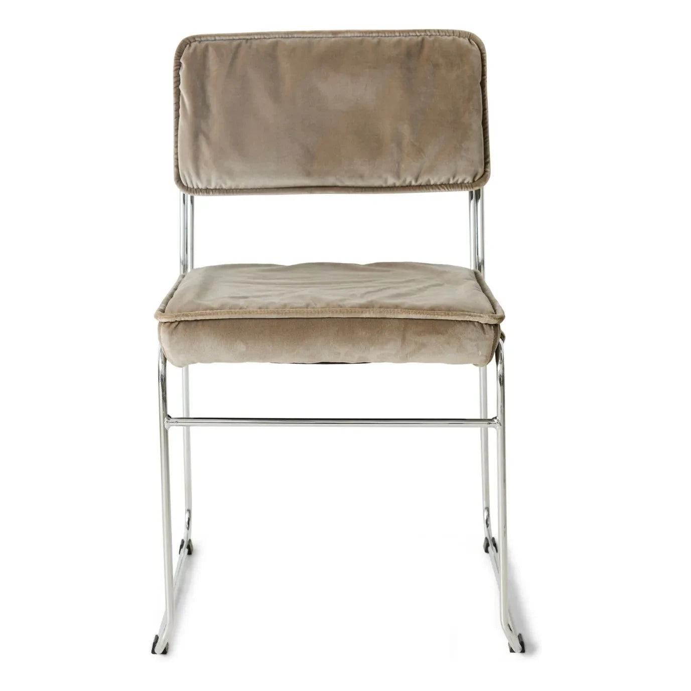 HKliving - Set of 2 Infinity Velvet Chairs | Mink brown