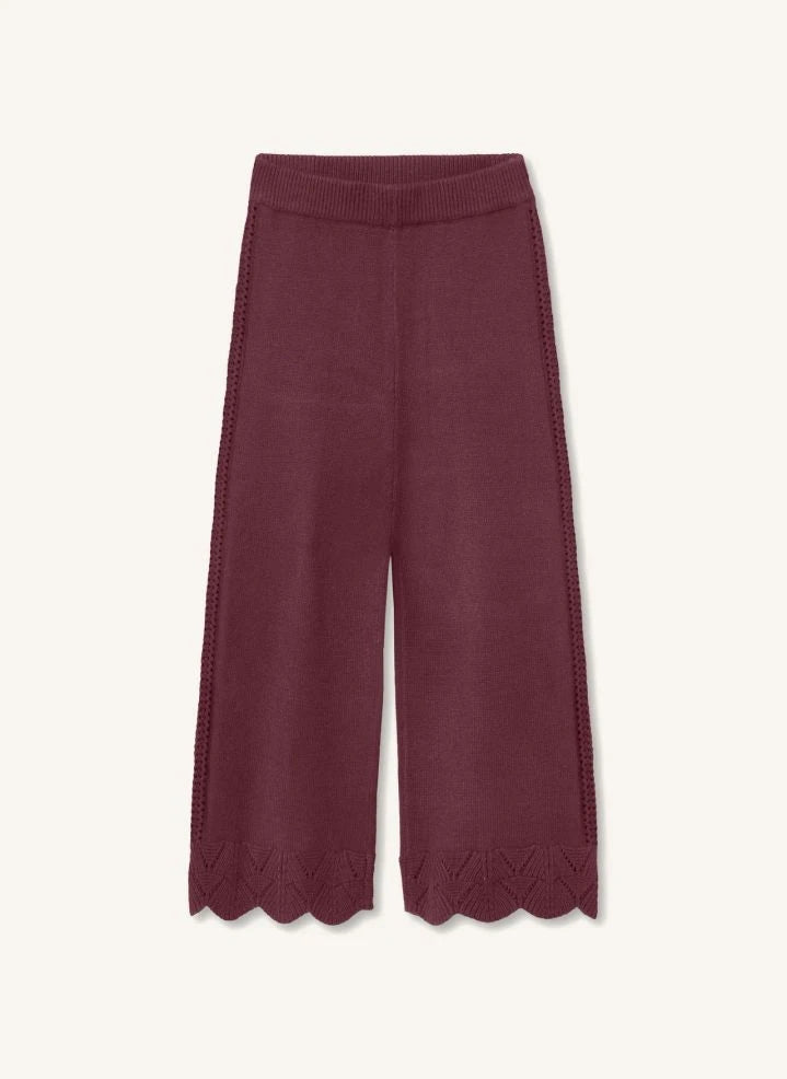 Fliink - Alilly Knitted Trousers | Burgundy
