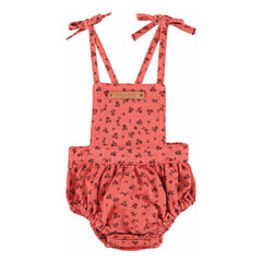 Piupiuchick - Floral Patterned Romper | Coral