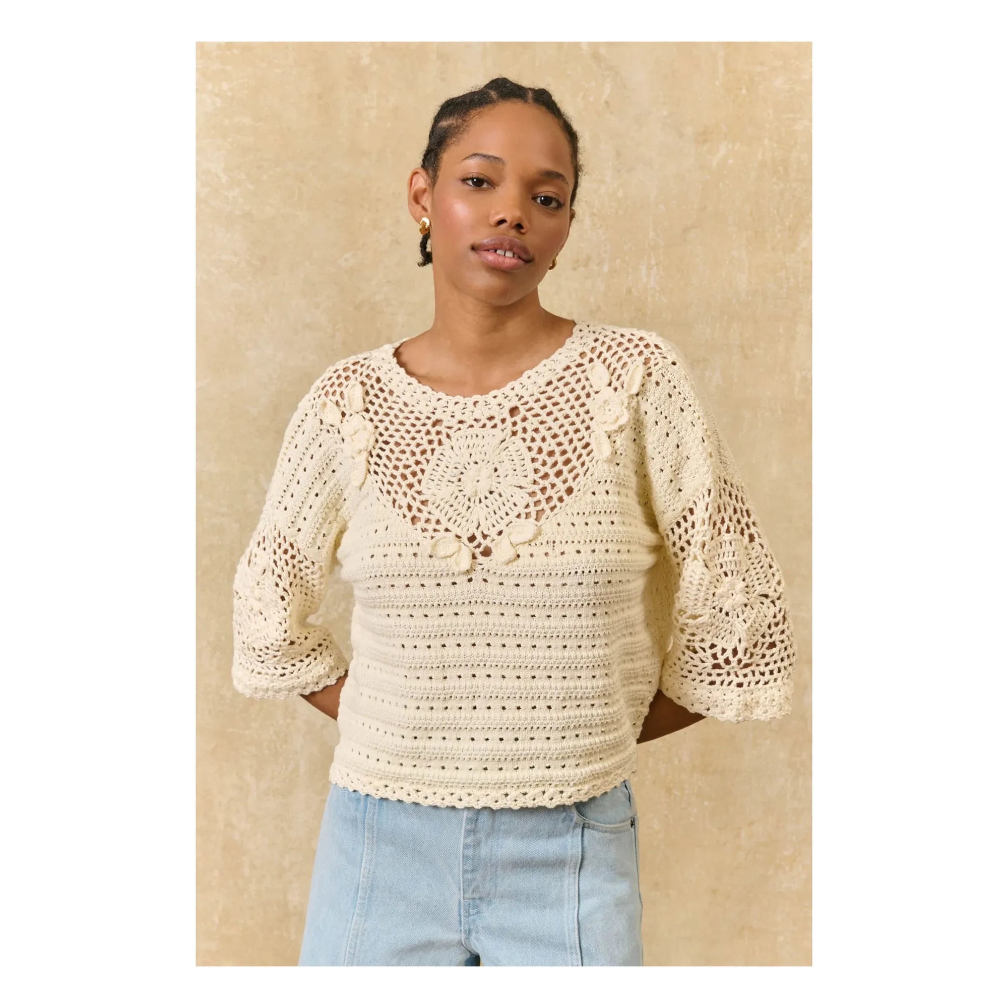 Louise Misha - Eleanor Cotton Top | Cream