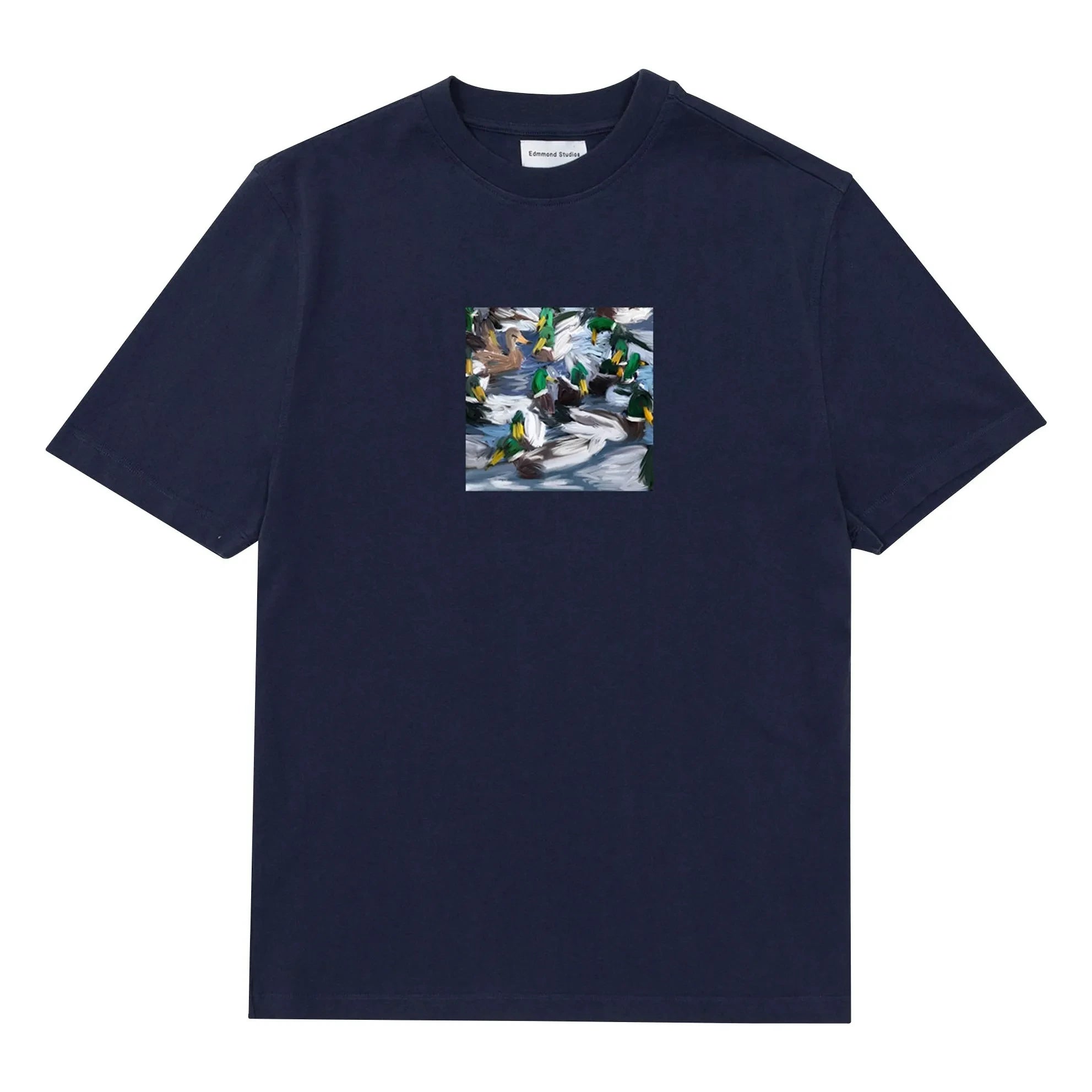 Edmmond Studios - Duck Lake pamuklu T-shirt | Koyu Mavi