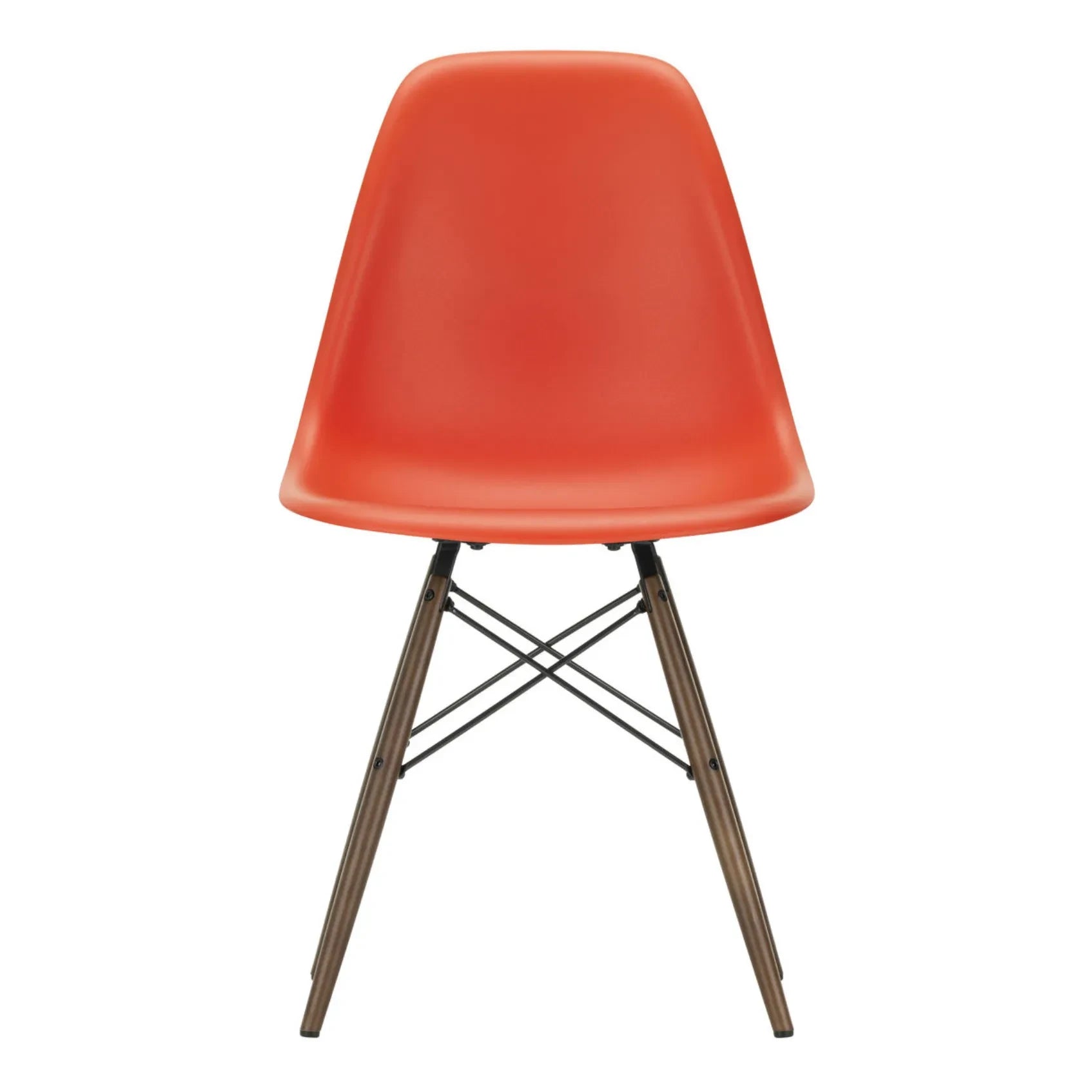 Vitra - DSW plastik sandalye - akçaağaç kaide - Charles & Ray Eames | Haşhaş kırmızısı