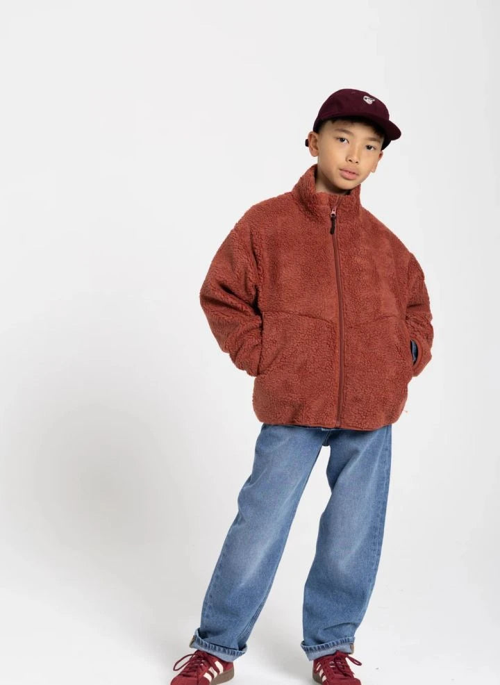 Smallable Kid - Sherpa Smooth Ceket | Tuğla kırmızısı