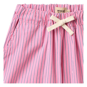Wheat - Coral Striped Organic Cotton Bermuda Shorts | Pink