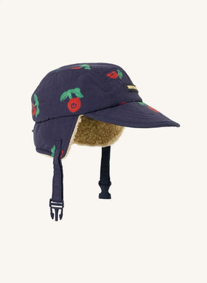 Bobo Choses - Flowered Sherpa Hat Recycled Fibers | Navy