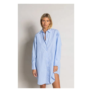 Smallable Woman - Lydie Striped Shirt Dress | Light Blue