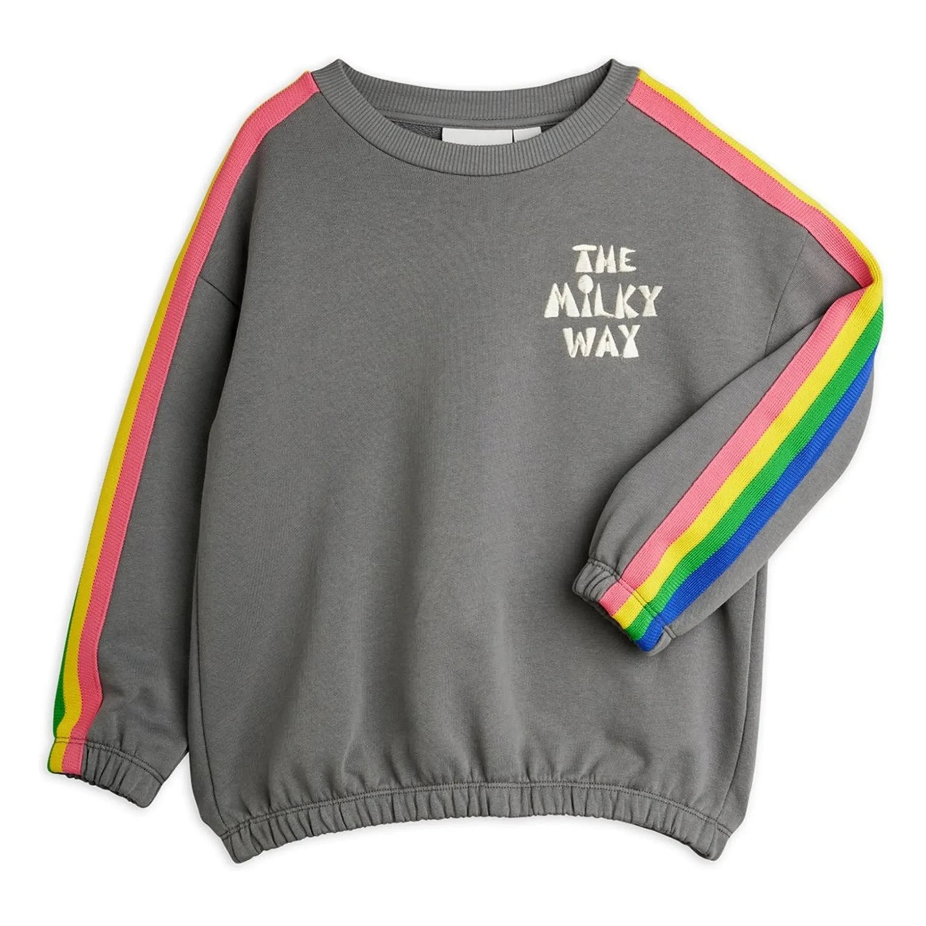 Mini Rodini - Rainbow organik pamuk sweatshirt | Gri
