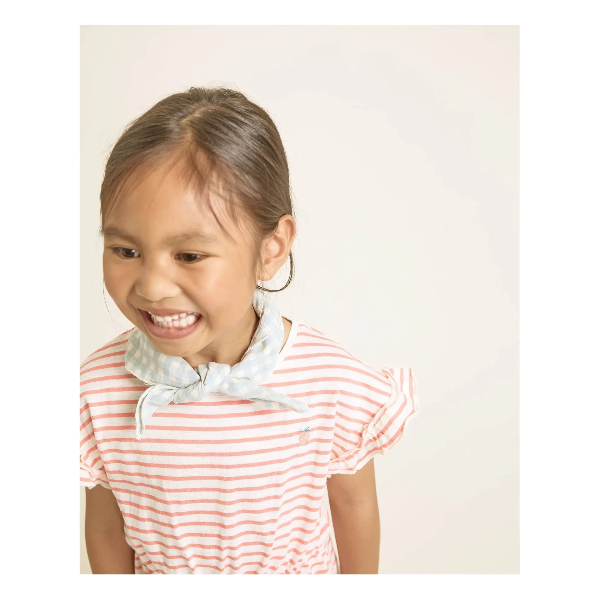 Búho - Striped Knit Dress with Strawberry Organic Cotton | Pink