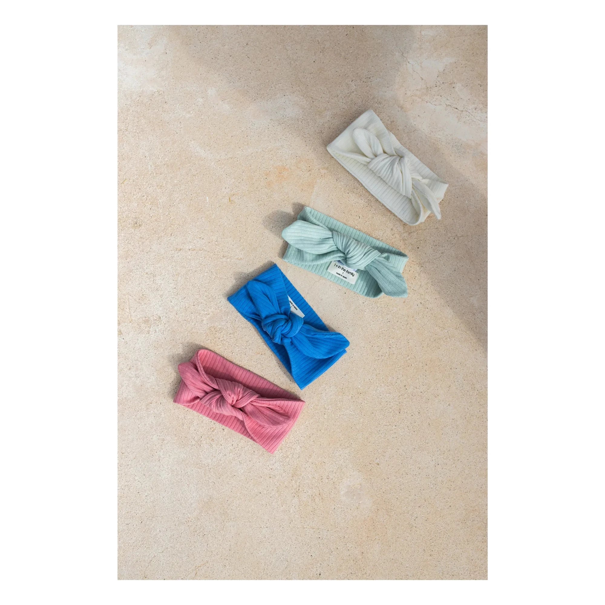 1+ in the family - Ribbed Headband Ametlla Knots | Light blue