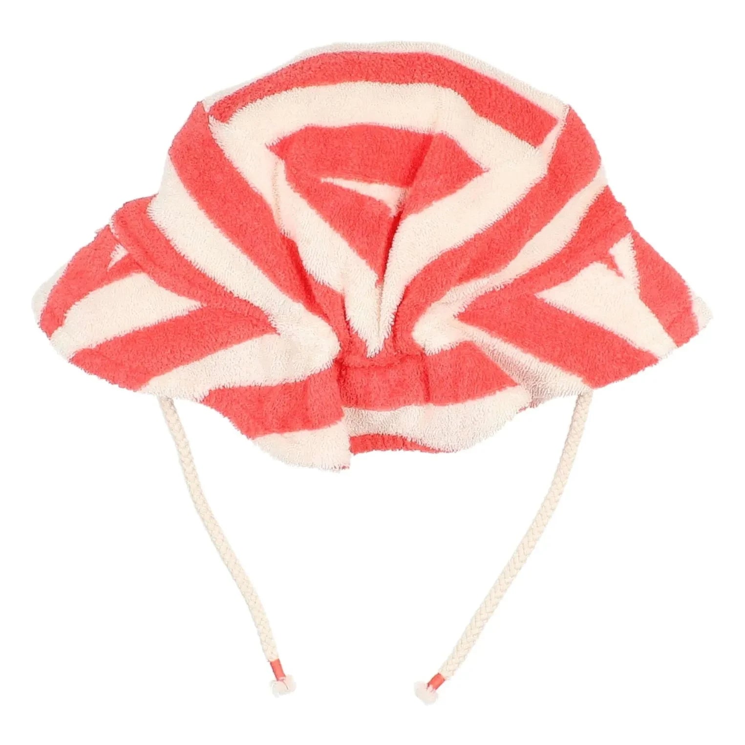 Búho - Organic Cotton Striped Hat Towel | Red